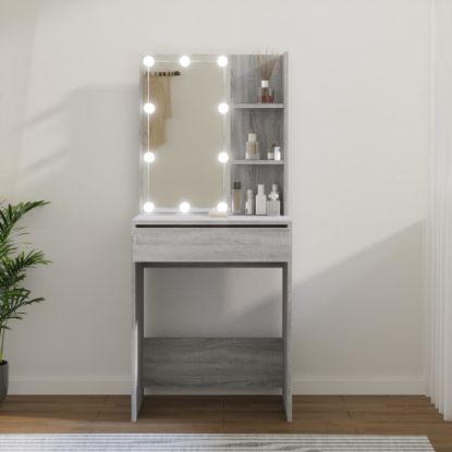 Image de Coiffeuse avec LED Sonoma gris 60x40x140 cm