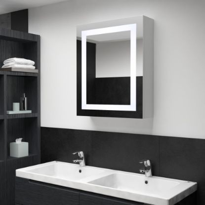 Image de Armoire de salle de bain à miroir LED 50x13x70 cm