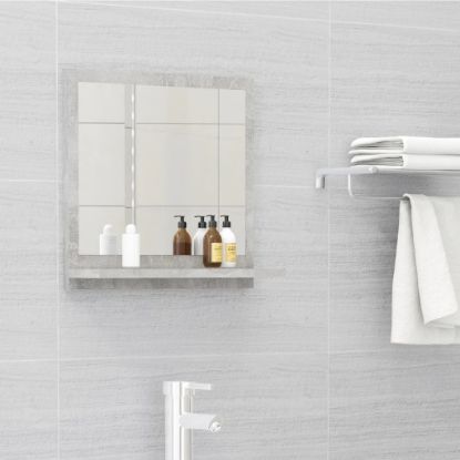Image de Miroir de salle de bain Gris béton 40x10,5x37 cm Aggloméré