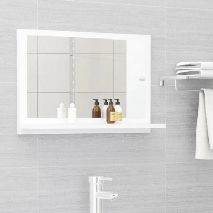 Image de Miroir de salle de bain Blanc 60x10,5x37 cm Aggloméré