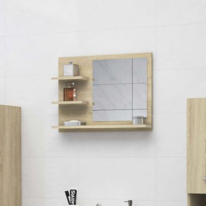 Image de Miroir de salle de bain Chêne sonoma 60x10,5x45 cm Aggloméré