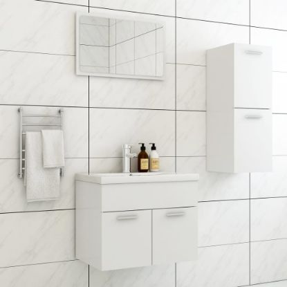 Image de Ensemble de meubles de salle de bain Blanc Aggloméré