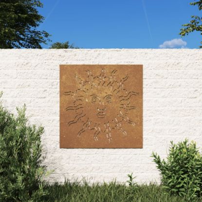 Image de Décoration murale jardin 55x55 cm acier corten design du soleil
