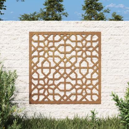 Image de Décoration murale jardin 55x55 cm acier corten design mauresque