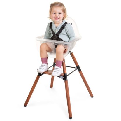 Image de CHILDHOME Chaise haute avec pare-chocs 2-en-1 Evolu 2 Transparent