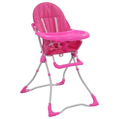 Image de  Chaise haute pour bébé Rose et blanc
