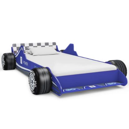 Image de  Lit voiture de course pour enfants 90 x 200 cm Bleu