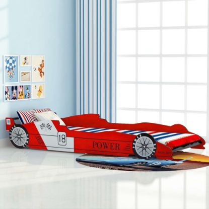 Image de  Lit voiture de course pour enfants 90 x 200 cm Rouge