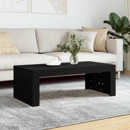 Image de  Table basse noir 102x50x36 cm bois d'ingénierie