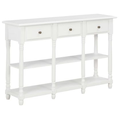 Image de  Table console blanc 110 x 30 x 76 cm bois d'ingénierie