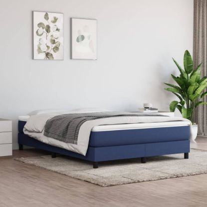 Image de  Matelas de lit à ressorts ensachés Bleu 140x200x20 cm Tissu