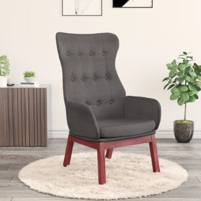 Image de  Chaise de relaxation Gris foncé Tissu