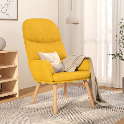 Image de  Chaise de relaxation Jaune moutarde Tissu