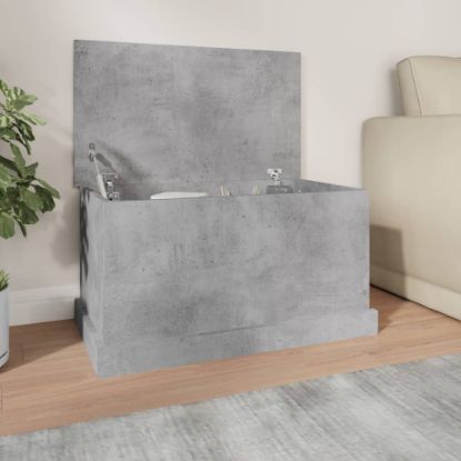 Image de  Boîte de rangement gris béton 70x40x38 cm bois d'ingénierie