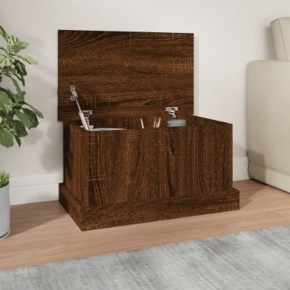 Image de  Boîte de rangement chêne marron 50x30x28 cm bois d'ingénierie