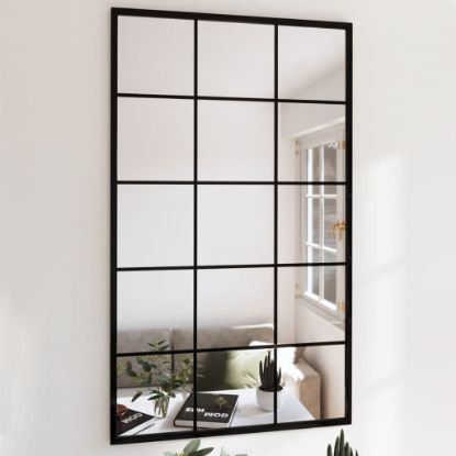 Image de Miroirs muraux 2 pcs noir 100x60 cm métal