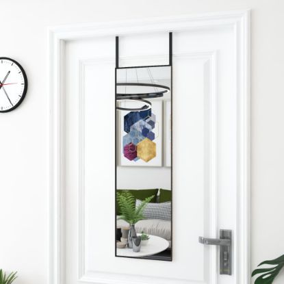 Image de Miroir de porte Noir 30x100 cm Verre et aluminium