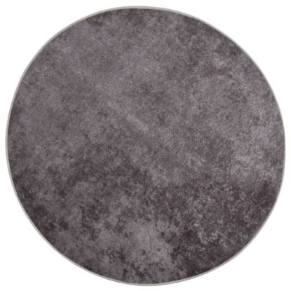 Image de Tapis lavable antidérapant φ120 cm Gris