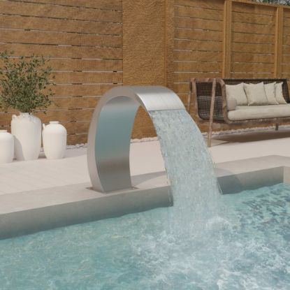 Image de Fontaine de piscine avec LED 22x60x70 cm Acier inoxydable 304