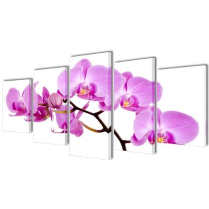Image de Set de toiles murales imprimées Orchidée 200 x 100 cm
