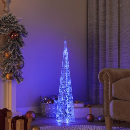 Image de Cône lumineux décoratif à LED Acrylique Bleu 90 cm