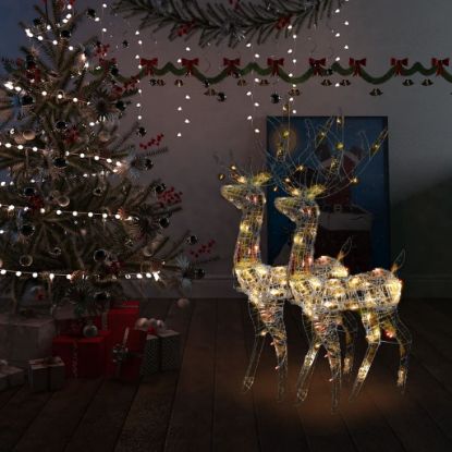 Image de Décorations de Noël de renne Acrylique 2 pcs 120 cm Multicolore
