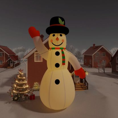 Image de Bonhomme de neige gonflable de Noël avec LED 1000 cm