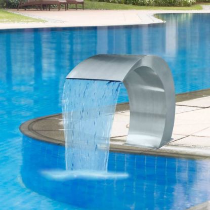 Image de Fontaine cascade de piscine Acier inoxydable 45 x 30 x 60 cm