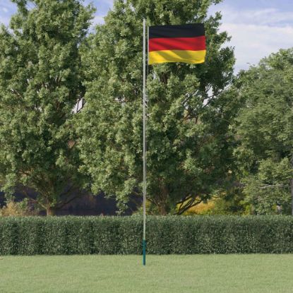 Image de Drapeau de l'Allemagne et mât 6,23 m Aluminium