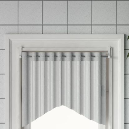 Image de Tringles à rideau 2 pcs blanc et argenté 40-60 cm aluminium