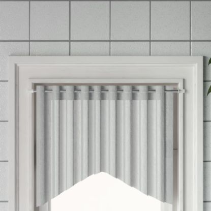 Image de Tringles à rideau 2 pcs blanc et argenté 60-105 cm aluminium