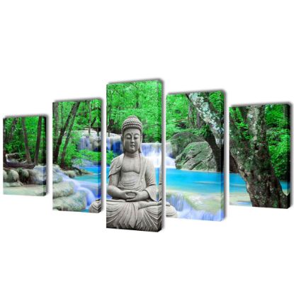 Image de Set de toiles murales imprimées Bouddha 200 x 100 cm