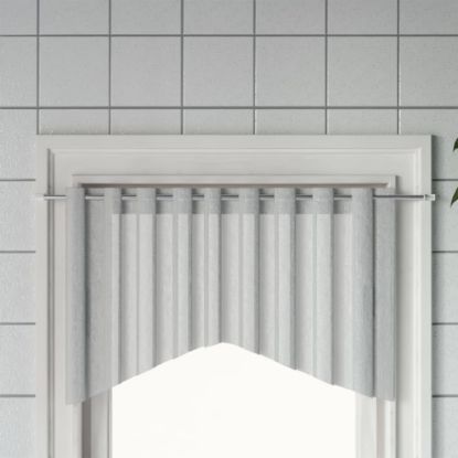 Image de Tringles à rideau 2 pcs blanc et argenté 90-130 cm aluminium