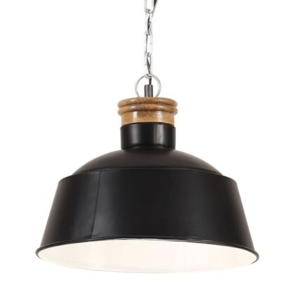 Image de Lampe suspendue industrielle 32 cm Noir E27