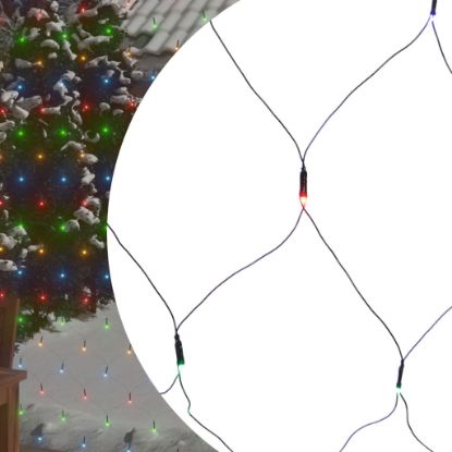 Image de Filet lumineux coloré de Noël 4x4 m 544 LED Intérieur/extérieur