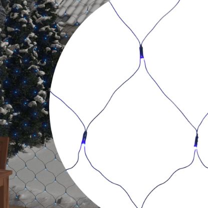 Image de Filet lumineux bleu de Noël 3x3 m 306 LED Intérieur/extérieur