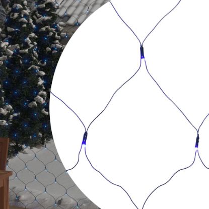 Image de Filet lumineux bleu de Noël 4x4 m 544 LED Intérieur/extérieur
