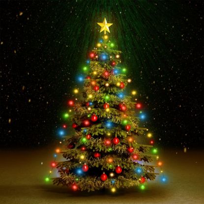 Image de Guirlande lumineuse d'arbre de Noël 150 LED colorées 150 cm