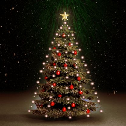Image de Guirlande lumineuse d'arbre de Noël avec 210 LED 210 cm